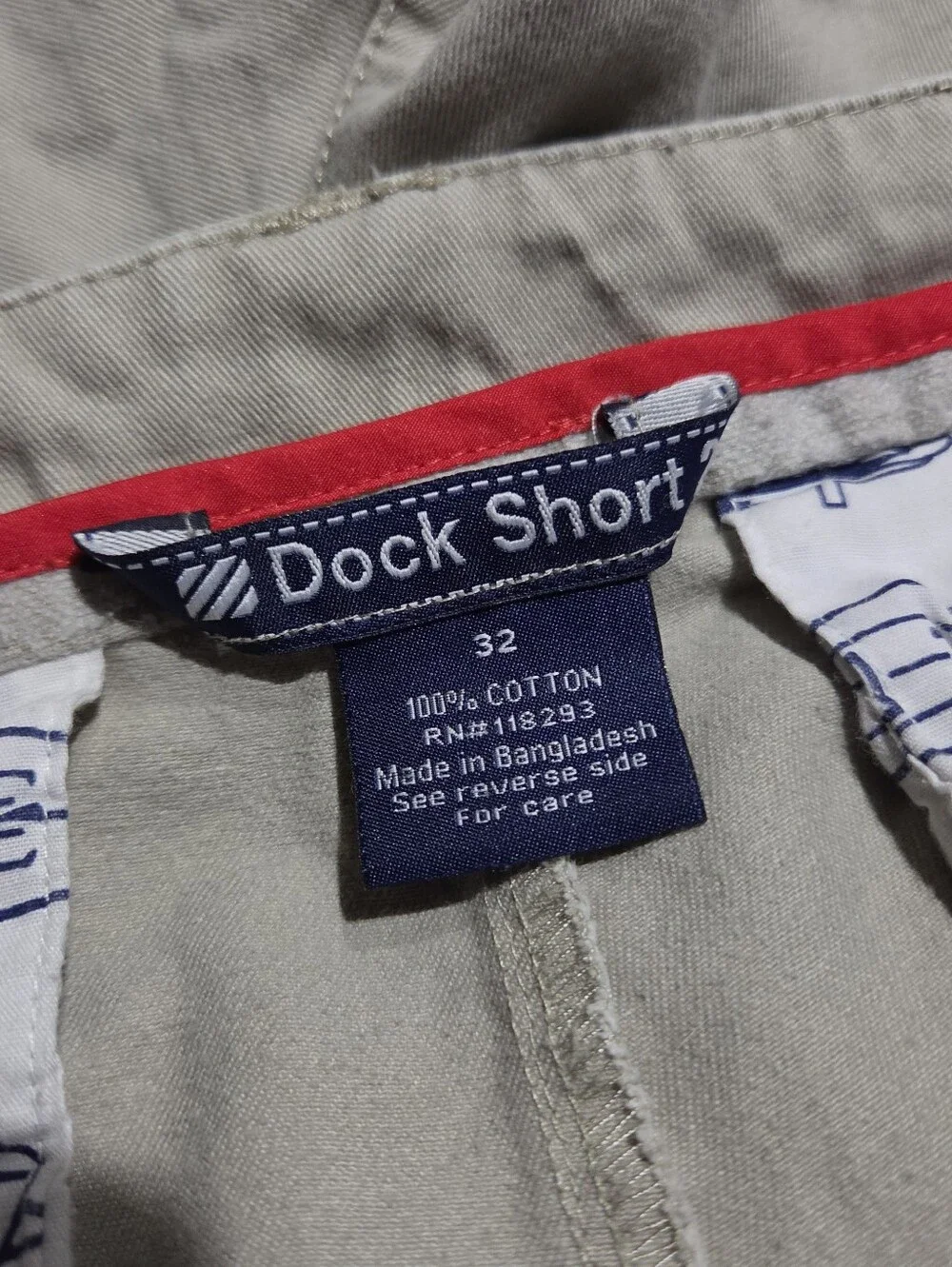 West Marine Dock Short-2 Tan Cargo Shorts 32 100% Cotton